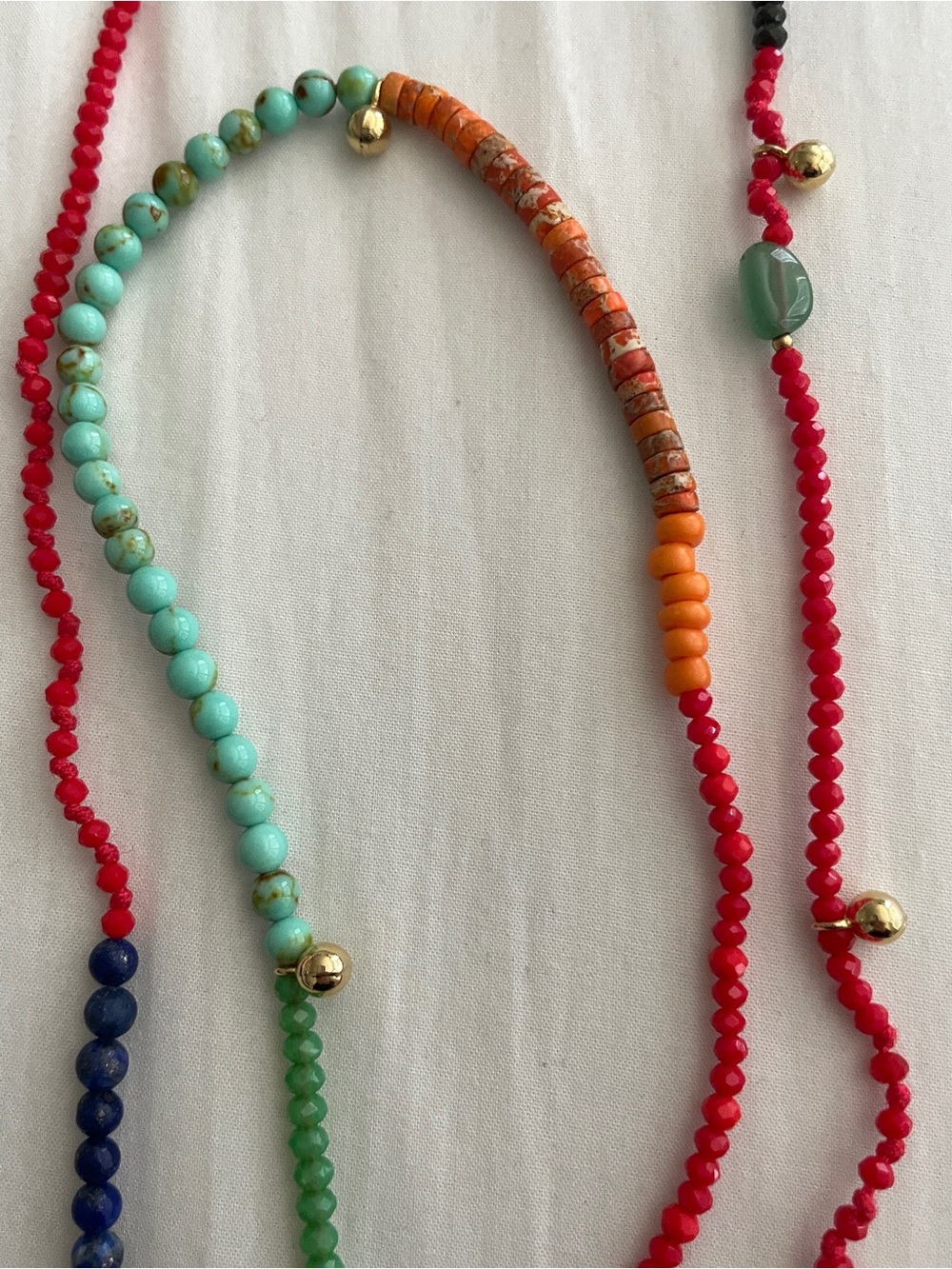 Janset Bilgin colorful beaded necklace